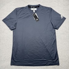 NWT Adidas ClimaTech Aeroready Short Sleeve Athletic T-Shirt Gray Men's Size L picture