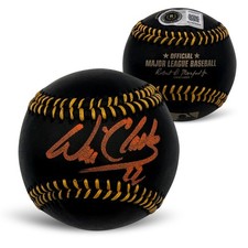 Will Clark Autographed San Francisco Giants Black Baseball Beckett UV Case picture