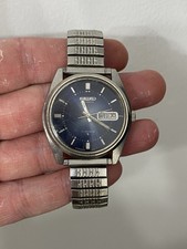 Vintage Seiko 6309-8029 17 Jewel Automatic 37mm Blue Dial Men’s Watch picture