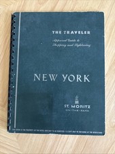 VTG St. Moritz Hotel New York The Traveler Approved Guide 1953 Spiral Bound picture