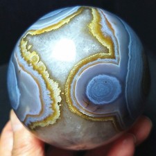 RARE 537g Natural Inner Mongolia Gobi Agate Eyes Agate Ball/Geode Healing AC765 picture