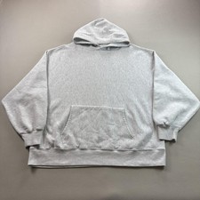 Vintage GAP Hoodie Sweatshirt Mens XL Gray Fleece Pullover Blank Made USA 90s picture