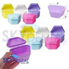 up to 72 Dental Retainer Denture Storage Case Bath Mouthguard Container Assorted picture
