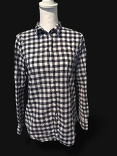 J.Crew Mercantile Black White Gingham Button Down Shirt S picture