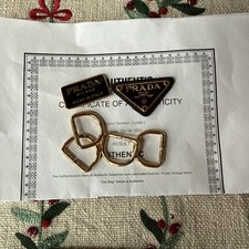Authentic Prada Hardware From A Vantage Top Handle Bag Gold picture