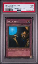 2002 Yu-Gi-Oh Trap Hole LOB 1st Edition Super Rare PSA 9 WAVY*** picture