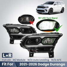Full LED Headlight For 2021-2026 Dodge Durango w/o Auto Level Left+Right Pair picture