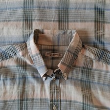 Giorgio Armani Vintage 80s Checked Loose Fluid Lightweight Cotton Shirt 15 3/4 M picture