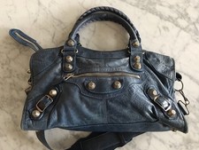 BALENCIAGA GH Dark Blue Leather Work Bag picture