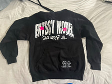 Sad Boyz Men’s Black Pullover Hoodie Graphic Print Pockets Size S picture
