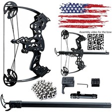 Mini Compound Bow 45lb Shoot Rapid Bow Shooter Steel Ball Launcher Hunt Archery picture