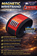 Magnetic Wristband Strong Magnets For Holding Wrench Screw Nail Bit DIY Handyman picture