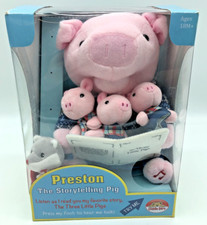 Cuddle Barn Preston The Storytelling Pig Animated Talking 4 Finger Puppets Three picture