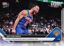 2025-26 Topps Now NBA 285 New York Knicks 51 Point Win to Semis Jalen Brunson picture