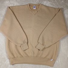 Vintage Russell Athletic Sweatshirt XL Men's Crewneck Beige Blank USA picture
