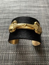 ELIZABETH POHLE DESIGNS MANHATTAN BEACH BANGLE BRACELET HORSEHAIR VINTAGE picture