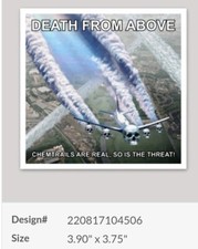 Climate Change Geoengineering Stickers PACK OF THREE  picture
