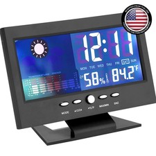 Wireless Indoor & Outdoor Weather Station Clock Calendar Digital LCD Thermometer picture