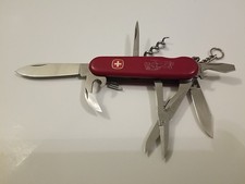 Vintage Wenger Red Hiker Swiss Army Knife Backpacker Locking Blade Scissors Awl picture