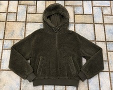 Lululemon Textured Fleece 1/2 Zip Dark Olive Relaxed Fit Sz 10 Worn Once picture