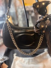 Coach Teri Shoulder Bag Black Quilted Leather including the Coach scarf picture