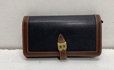 Vintage Bally Black & Brown Pebbled Leather Long Continental Wallet B Logo picture