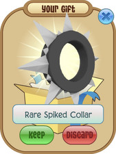 Animal Jam Classic (AJC) | Black Long Spiked Collar / Solid (READ DESCRIPTION) picture