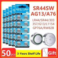 10-50Pcs AG13 LR44 A76 357 357A LR1154 SR1154 SR44 1.5V Button Battery Coin Cell picture