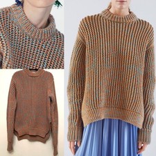Celine Phoebe Philo Wool Polyester Mix Knit Sweater Multicolor S picture