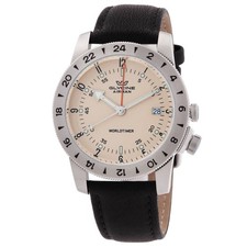 Glycine Airman Vintage GMT Quartz Ivory Dial Men's Watch GL1050 picture