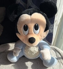 Playskool Disney Babies Mickey 1984 with Bib - Blue - Plush - 70480 picture