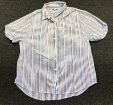 Madewell Shirt Womens XS Multicolor Striped Cotton Back Box Collared Button Up picture
