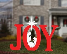 All-Weather Red Joy Nativity,Waterproof,Made in USA,46 inches Tall,Durable Mater picture