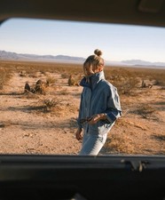 Mary Lawless Lee x Splendid Chambray Funnel Neck Denim Jacket picture