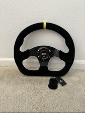 350mm Dish Steering Wheel - Fit 6 hole Hub Like Vertex Nardi NRG Grip picture