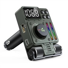 LENCENT Bluetooth 5.3 FM Transmitter for Car Adjustable Treble and Bass Sound picture