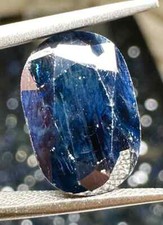 HUGE Antique Natural Earth  🌍 Dark Blue Sapphire 8.84ct Oval Cut Loose Gem 💎 picture