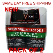 Vichy Homme 72HR Anti-Perspirant Deodorant Extrême Control 2 x 50ml  US Seller picture