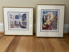 Fanch Ledan, Zamy Steynovitz -2 Seriolithographs With COA Framed Pair picture