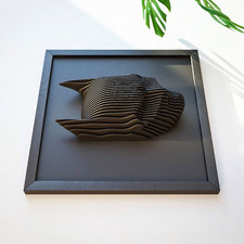 Batman 3D Sliced Wall Art Mask Framed Dark Knight Sculpture Shadow Box Decor picture