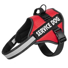 Reflective Service Dog Vest Harness, Woven Nylon with Adjustable Straps XS-XXL picture