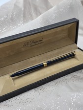 Vintage S.T. Dupont Montparnasse Slim Black Lacquer & Gold-Plated Ballpoint Pen. picture