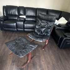 Vintage Mid Century Ingmar Relling for Westnofa Siesta Chair & Ottoman Set picture
