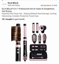 ELLA BELLA® 6 in 1 Professional Hot Air Styler & Straightener, Fast Drying picture