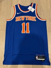 Jalen Brunson NY Knicks Nike Authentic Player Jersey 3 Gold Logo Icon Ed Size 48 picture