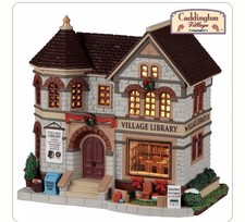 Lemax Village Library  LED Lighted -Caddington Holiday Village picture