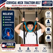 Hanging Neck Stretcher Cervical Traction Device Head Brace Support Pain Relief picture