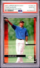 2001 Upper Deck Golf Tiger Woods Collection Rookie of the Year #TWC10 PSA 10 RC picture