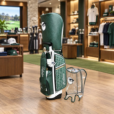Malbon Golf Green White Stand Bag w/ Rain Cover Premium Limited Style picture