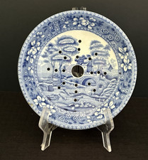 Antique Copeland Spode’s Tower Blue Soap Dish Insert-Replacement Drain Tray picture